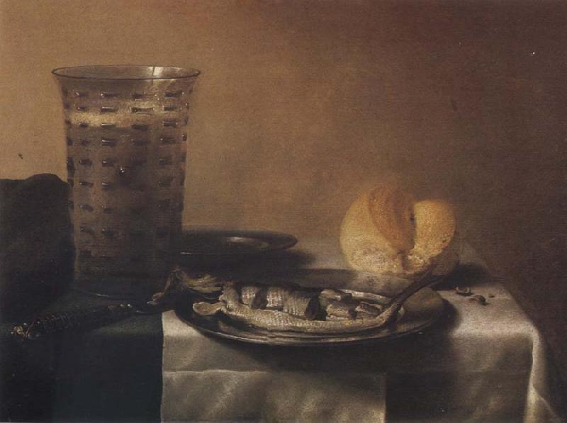 Pieter Claesz Style life with herring